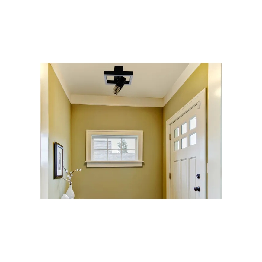 LED Prigušiva stropna svjetiljka LED/50W/230V 3000-6500K crna + daljinski upravljač