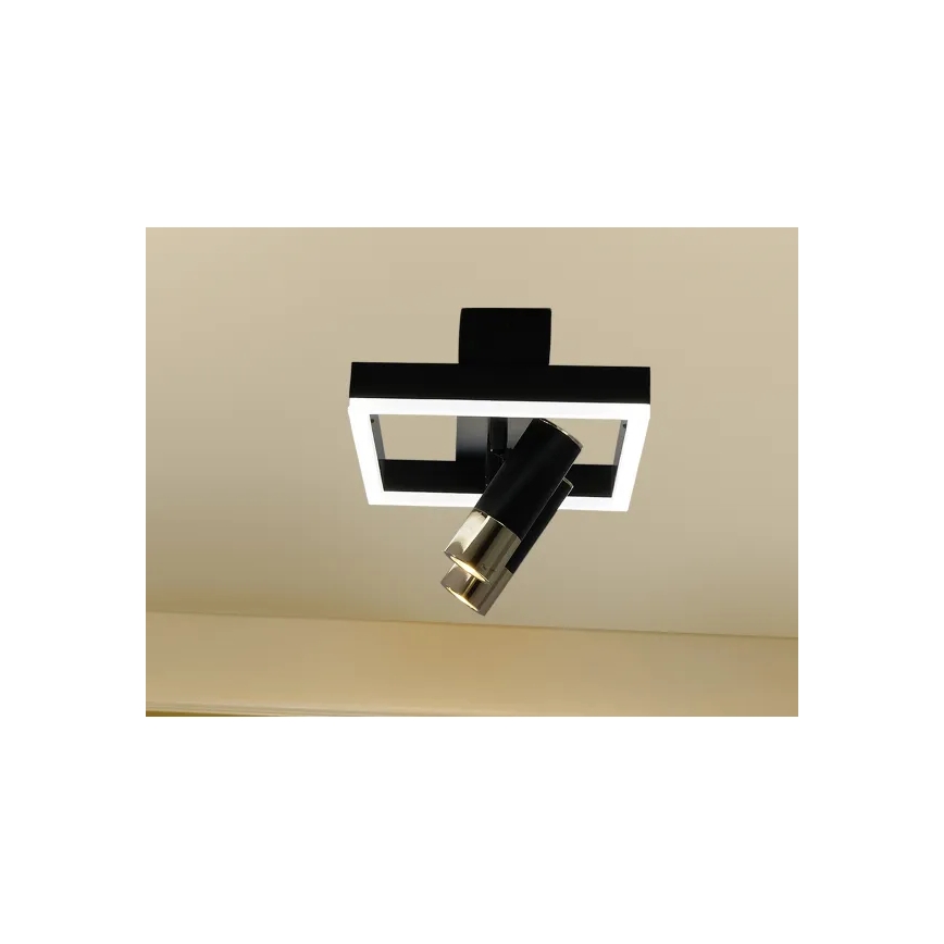 LED Prigušiva stropna svjetiljka LED/50W/230V 3000-6500K crna + daljinski upravljač