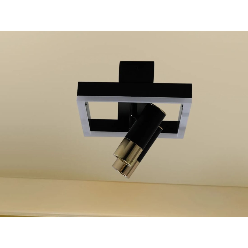 LED Prigušiva stropna svjetiljka LED/50W/230V 3000-6500K crna + daljinski upravljač
