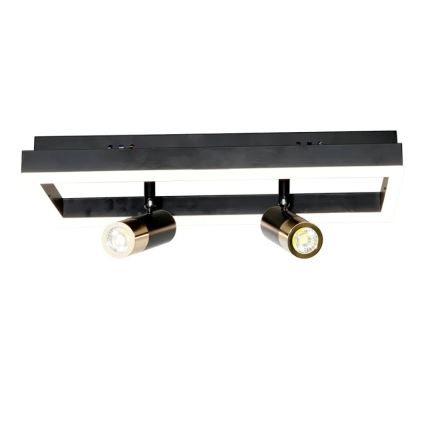 LED Prigušiva stropna svjetiljka LED/50W/230V 3000-6500K crna + daljinski upravljač