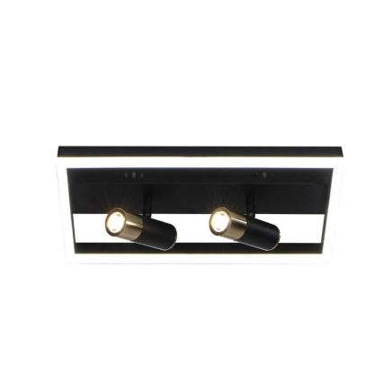 LED Prigušiva stropna svjetiljka LED/50W/230V 3000-6500K crna + daljinski upravljač