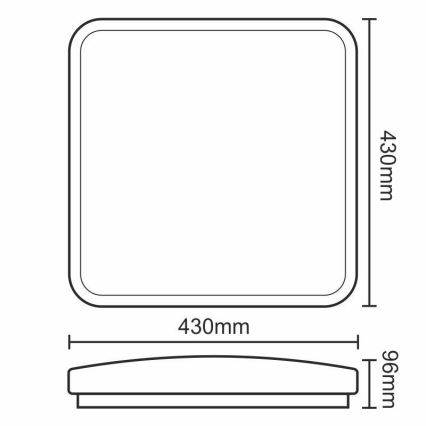 LED Prigušiva stropna svjetiljka LED/50W/230V