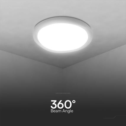 LED Prigušiva stropna svjetiljka LED/60W/230V 3000-6500K 49,2 cm bijela + daljinski upravljač
