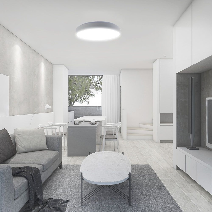 LED Prigušiva stropna svjetiljka LED/60W/230V 3000-6500K 49,5 cm bijela + daljinski upravljač