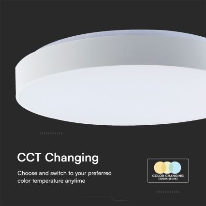 LED Prigušiva stropna svjetiljka LED/60W/230V 3000-6500K 49,5 cm bijela + daljinski upravljač