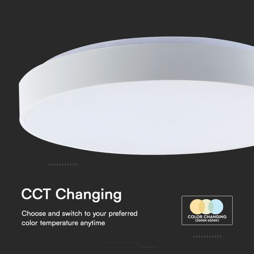 LED Prigušiva stropna svjetiljka LED/60W/230V 3000-6500K 49,5 cm bijela + daljinski upravljač