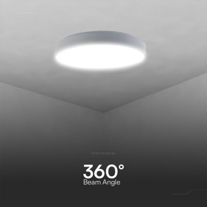 LED Prigušiva stropna svjetiljka LED/60W/230V 3000-6500K 49,5 cm bijela + daljinski upravljač