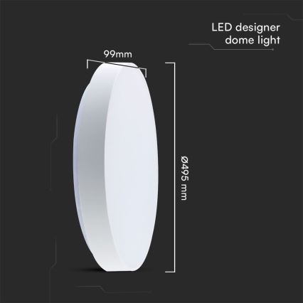 LED Prigušiva stropna svjetiljka LED/60W/230V 3000-6500K 49,5 cm bijela + daljinski upravljač