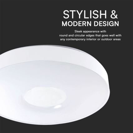 LED Prigušiva stropna svjetiljka LED/60W/230V 3000-6500K 49,5 cm bijela + daljinski upravljač