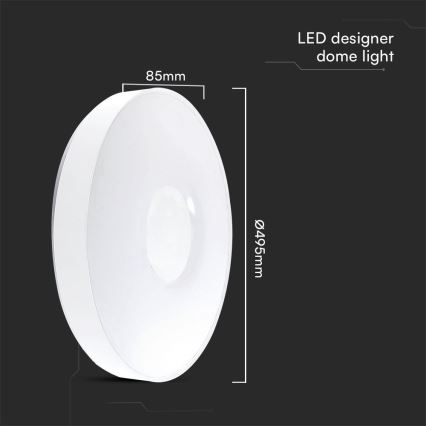 LED Prigušiva stropna svjetiljka LED/60W/230V 3000-6500K 49,5 cm bijela + daljinski upravljač