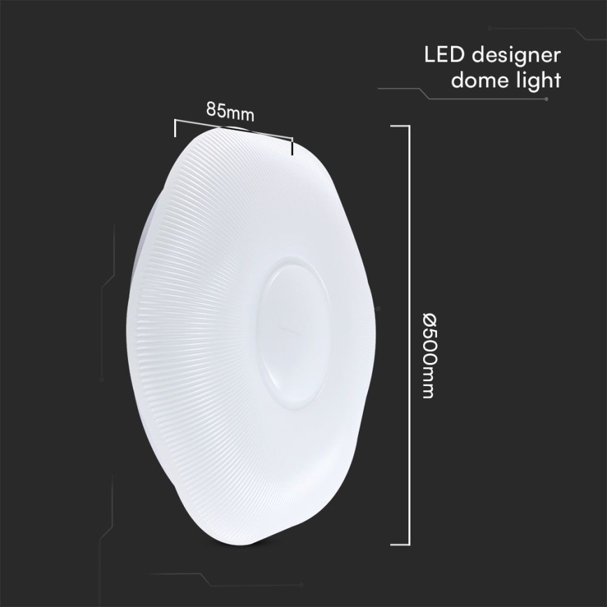LED Prigušiva stropna svjetiljka LED/60W/230V 3000-6500K 50 cm bijela + daljinski upravljač