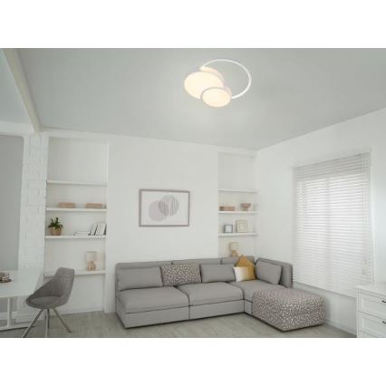 LED Prigušiva stropna svjetiljka LED/60W/230V 3000-6500K bijela + daljinski upravljač