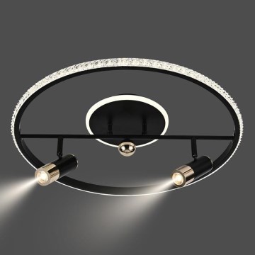 LED Prigušiva stropna svjetiljka LED/60W/230V 3000-6500K crna + daljinski upravljač