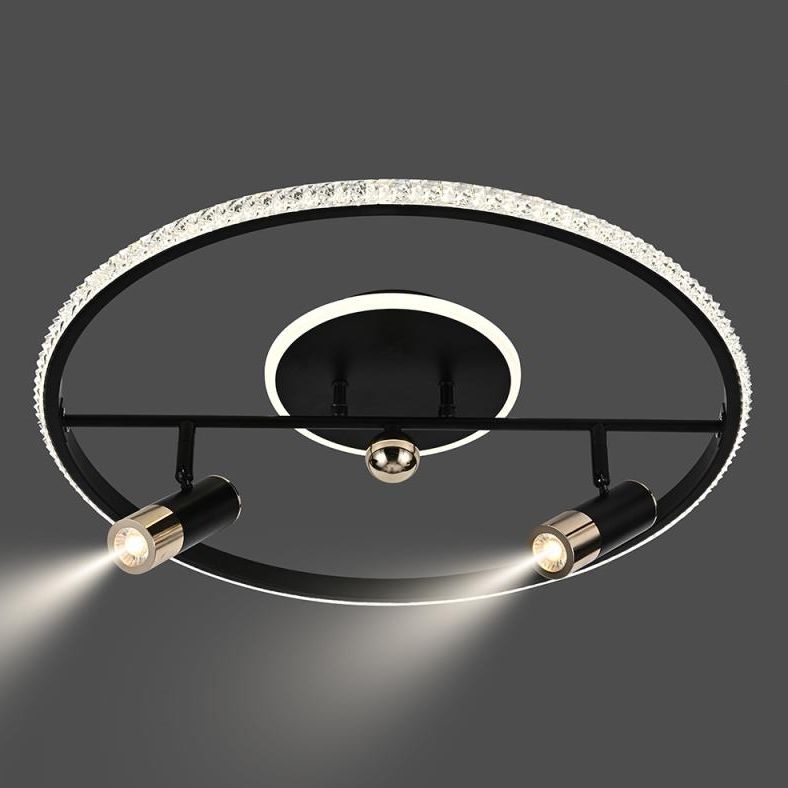 LED Prigušiva stropna svjetiljka LED/60W/230V 3000-6500K crna + daljinski upravljač