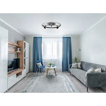 LED Prigušiva stropna svjetiljka LED/60W/230V 3000-6500K crna + daljinski upravljač