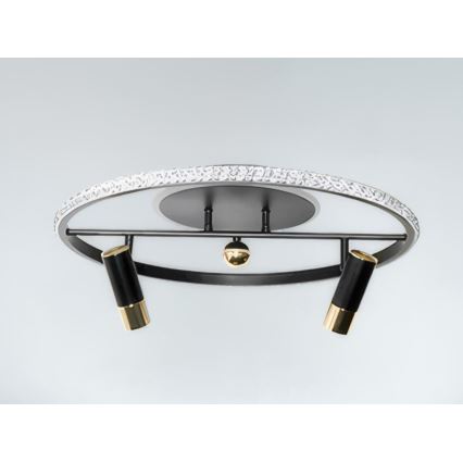 LED Prigušiva stropna svjetiljka LED/60W/230V 3000-6500K crna + daljinski upravljač