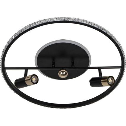 LED Prigušiva stropna svjetiljka LED/60W/230V 3000-6500K crna + daljinski upravljač