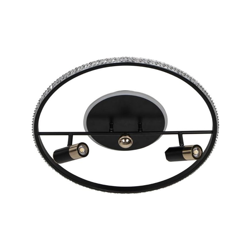 LED Prigušiva stropna svjetiljka LED/60W/230V 3000-6500K crna + daljinski upravljač