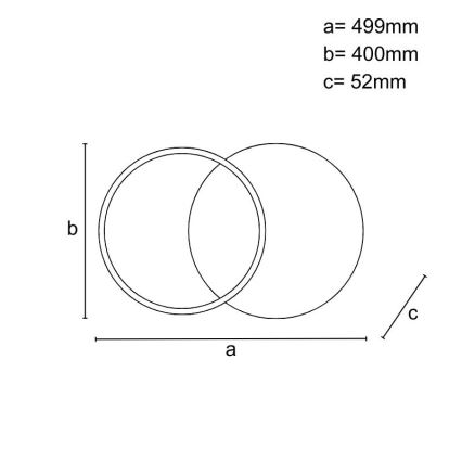 LED Prigušiva stropna svjetiljka LED/60W/230V 3000-6500K + daljinski upravljač