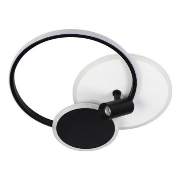 LED Prigušiva stropna svjetiljka LED/65W/230V 3000-6500K bijela/crna + daljinski upravljač