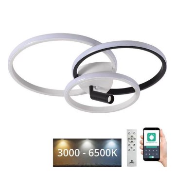 LED Prigušiva stropna svjetiljka LED/70W/230V 3000-6500K bijela/crna + daljinski upravljač