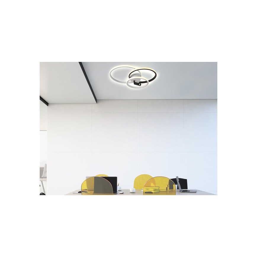 LED Prigušiva stropna svjetiljka LED/70W/230V 3000-6500K bijela/crna + daljinski upravljač