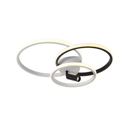 LED Prigušiva stropna svjetiljka LED/70W/230V 3000-6500K bijela/crna + daljinski upravljač