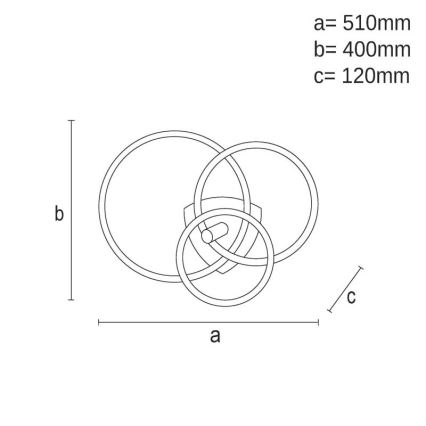 LED Prigušiva stropna svjetiljka LED/70W/230V 3000-6500K bijela/crna + daljinski upravljač
