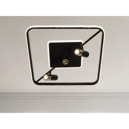 LED Prigušiva stropna svjetiljka LED/70W/230V 3000-6500K crna + daljinski upravljač