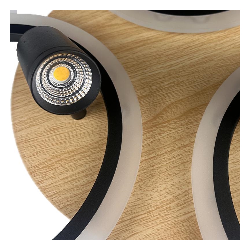 LED Prigušiva stropna svjetiljka LED/70W/230V 3000-6500K crna/smeđa + daljinski upravljač