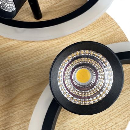 LED Prigušiva stropna svjetiljka LED/70W/230V 3000-6500K crna/smeđa + daljinski upravljač