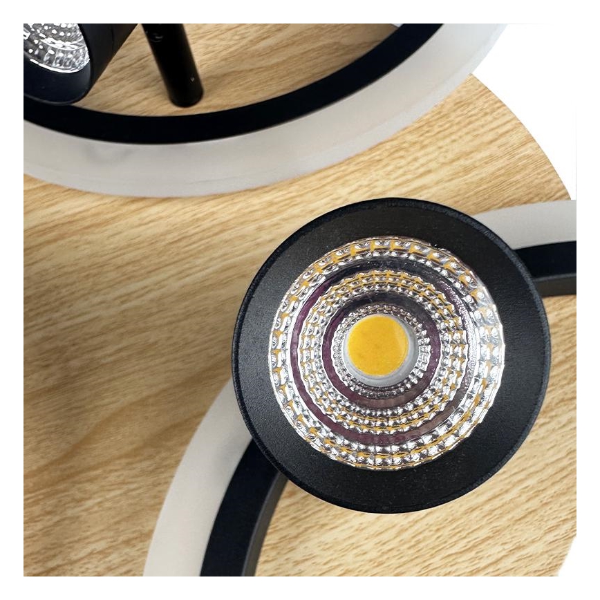 LED Prigušiva stropna svjetiljka LED/70W/230V 3000-6500K crna/smeđa + daljinski upravljač
