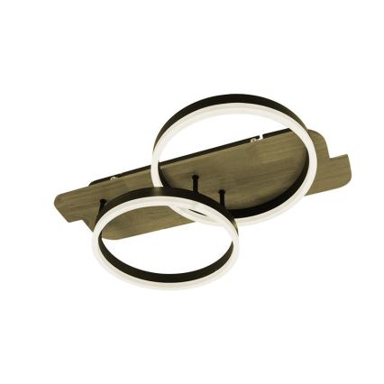 LED Prigušiva stropna svjetiljka LED/70W/230V 3000-6500K hrast + daljinski upravljač