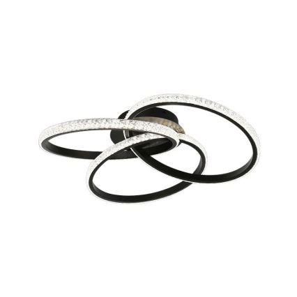 LED Prigušiva stropna svjetiljka LED/70W/230V 3000-6500K crna + daljinski upravljač