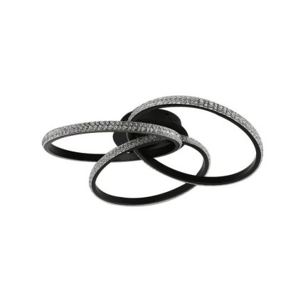 LED Prigušiva stropna svjetiljka LED/70W/230V 3000-6500K crna + daljinski upravljač
