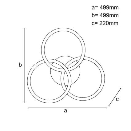 LED Prigušiva stropna svjetiljka LED/70W/230V 3000-6500K crna + daljinski upravljač
