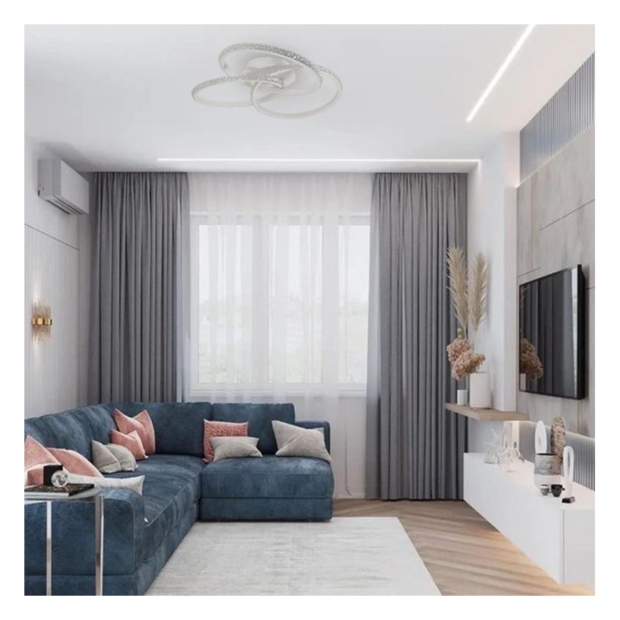 LED Prigušiva stropna svjetiljka LED/70W/230V 3000-6500K bijela + daljinski upravljač