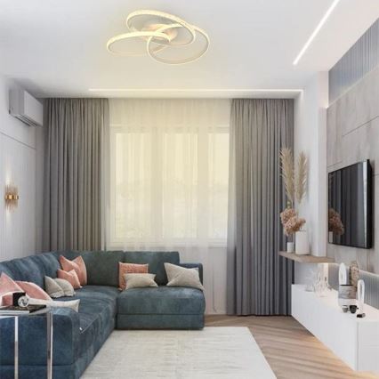 LED Prigušiva stropna svjetiljka LED/70W/230V 3000-6500K bijela + daljinski upravljač