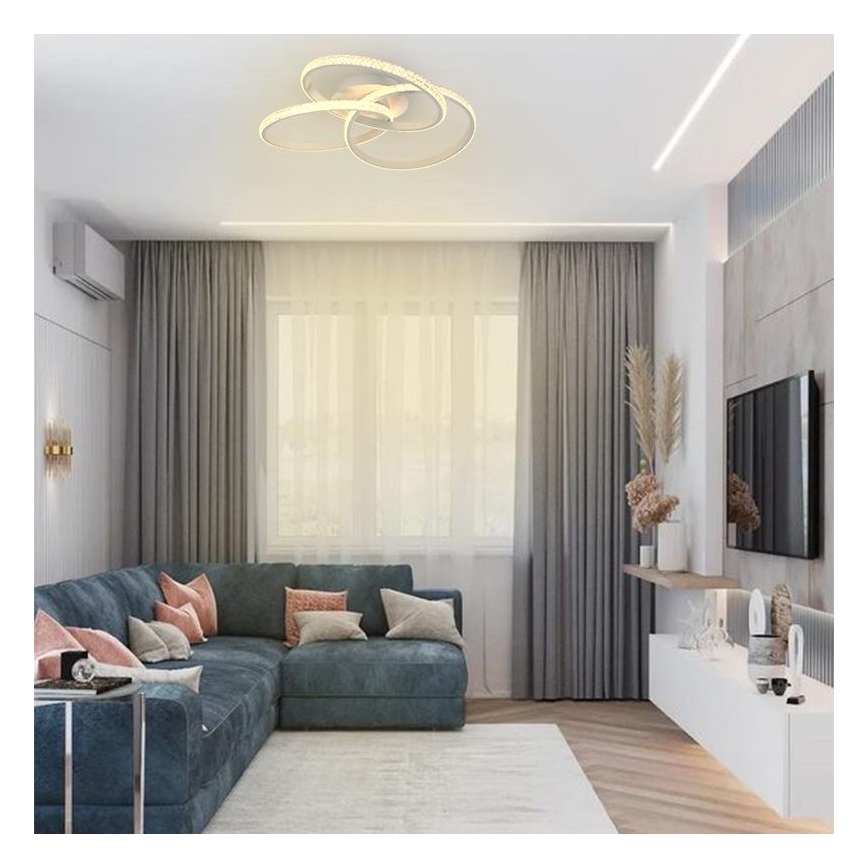 LED Prigušiva stropna svjetiljka LED/70W/230V 3000-6500K bijela + daljinski upravljač