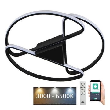 LED Prigušiva stropna svjetiljka LED/75W/230V 3000-6500K crna + daljinski upravljač