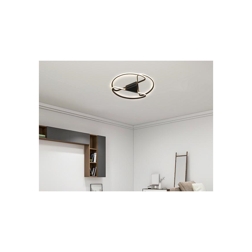 LED Prigušiva stropna svjetiljka LED/75W/230V 3000-6500K crna + daljinski upravljač