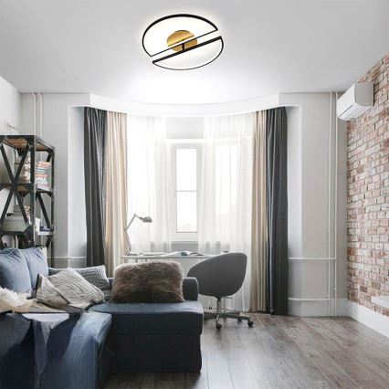 LED Prigušiva stropna svjetiljka LED/75W/230V 3000-6500K bukva + daljinski upravljač