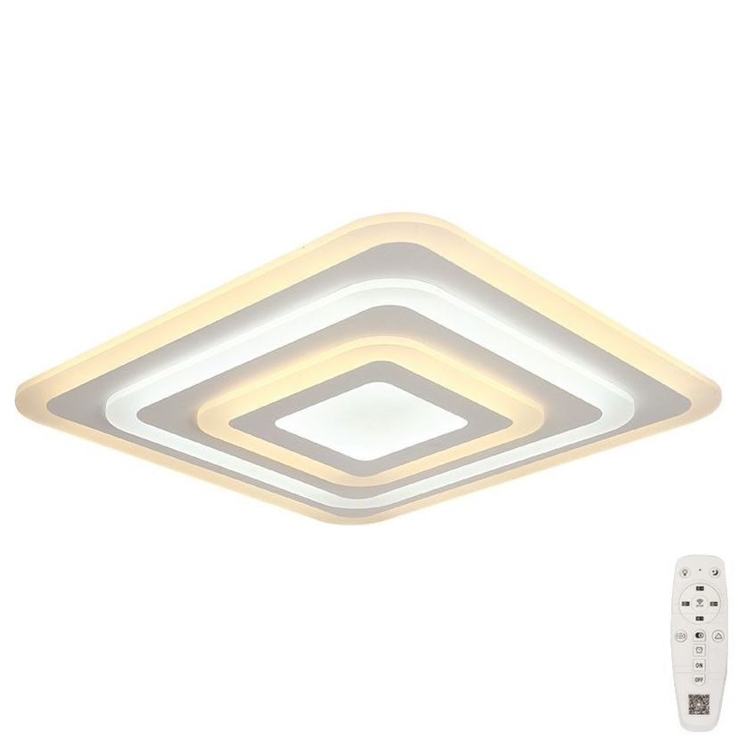 LED Prigušiva stropna svjetiljka LED/77W/230V 3000-6500K 49,5x49,5 cm + daljinski upravljač