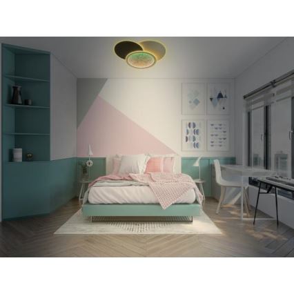 LED Prigušiva stropna svjetiljka LED/80W/230V 3000-6500K bijela + daljinski upravljač