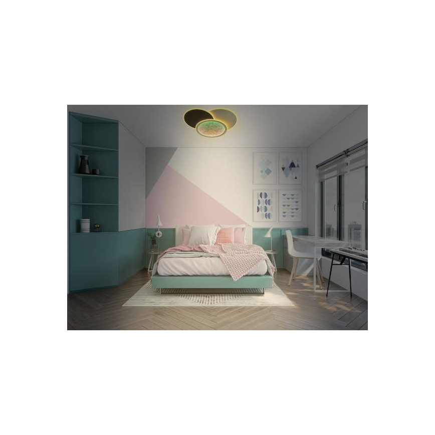 LED Prigušiva stropna svjetiljka LED/80W/230V 3000-6500K bijela + daljinski upravljač