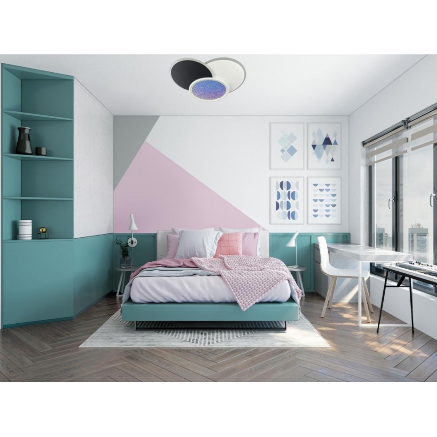 LED Prigušiva stropna svjetiljka LED/80W/230V 3000-6500K bijela + daljinski upravljač