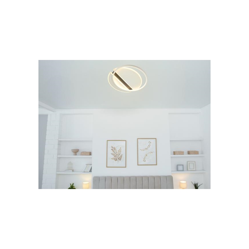 LED Prigušiva stropna svjetiljka LED/80W/230V 3000-6500K bijela + daljinski upravljač