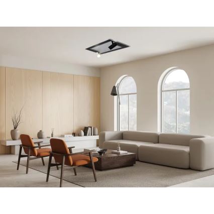 LED Prigušiva stropna svjetiljka LED/80W/230V 3000-6500K crna + daljinski upravljač