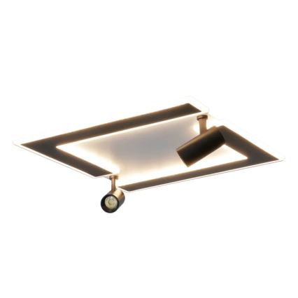 LED Prigušiva stropna svjetiljka LED/80W/230V 3000-6500K crna + daljinski upravljač