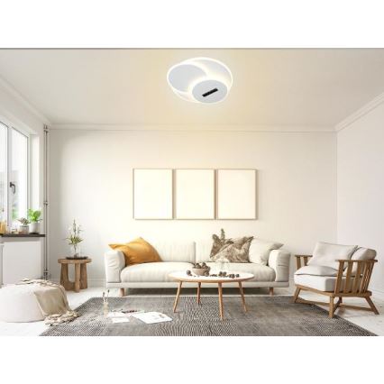 LED Prigušiva stropna svjetiljka LED/90W/230V 3000-6500K bijela + daljinski upravljač